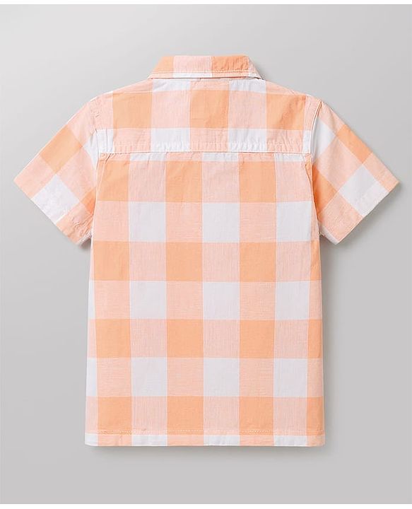 Babyhug Cotton Woven Half Sleeves Checks Shirt & Shorts - Multicolor