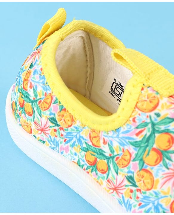 Cute Walk by Babyhug Slip On Casual Shoes with Fruit Print - Yellow