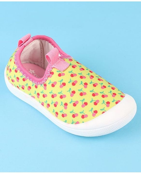 Cute Walk by Babyhug Slip On Casual Shoes with Cherry Print - Yellow