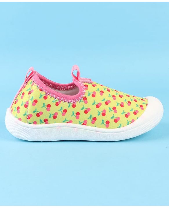 Cute Walk by Babyhug Slip On Casual Shoes with Cherry Print - Yellow