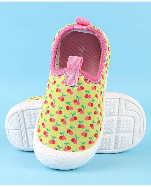 Cute Walk by Babyhug Slip On Casual Shoes with Cherry Print - Yellow