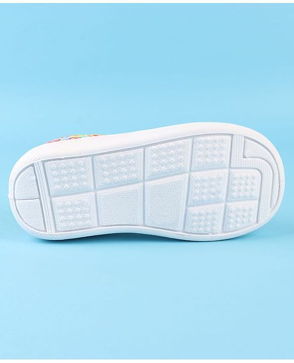 Cute Walk by Babyhug Slip On Casual Shoes with Floral Print - Blue & Yellow