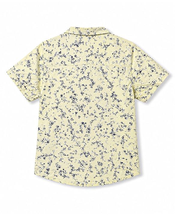 Babyhug 100% Cotton Woven Half Sleeves Printed Shirt & Shorts Set - Multicolor & Green
