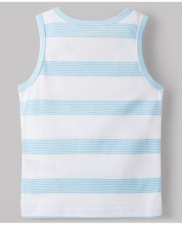 Babyhug 100% Cotton Single Jersey Knit Sleeveless Striped Vests Pack of 3 - Multicolor