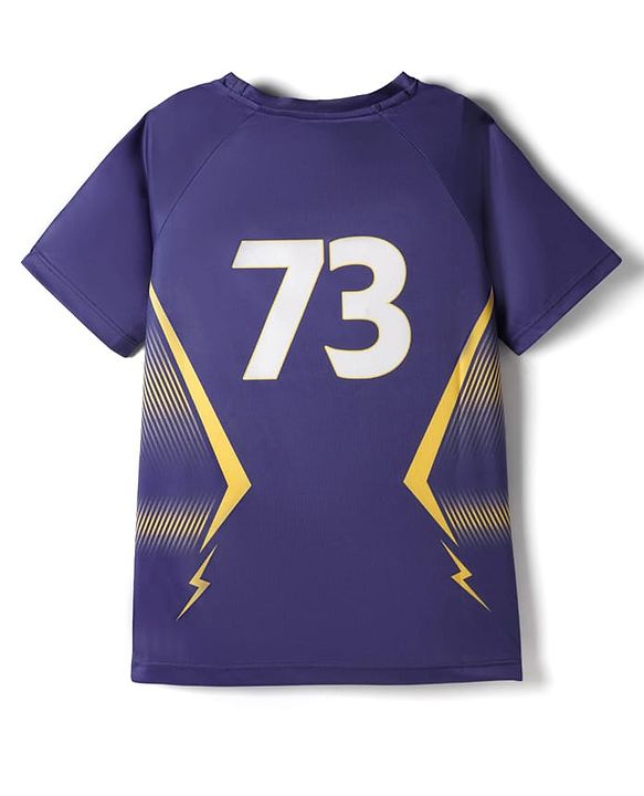 Pine Active Knit Half Sleeves Gujarat IPL Jersey T-Shirt - Navy Blue