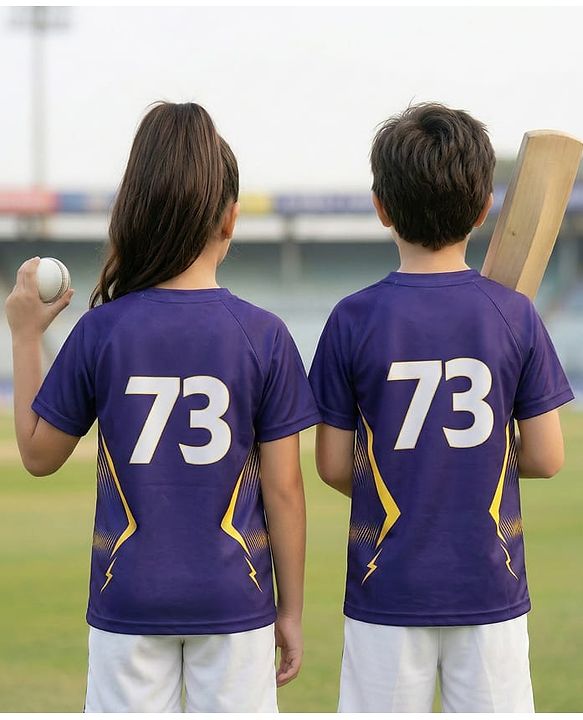 Pine Active Knit Half Sleeves Gujarat IPL Jersey T-Shirt - Navy Blue