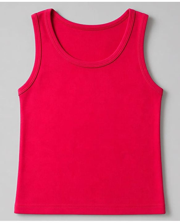 Babyhug 100% Cotton Knit Striped Sleeveless Vests Pack of 3 -white, Navy Blue & Pink