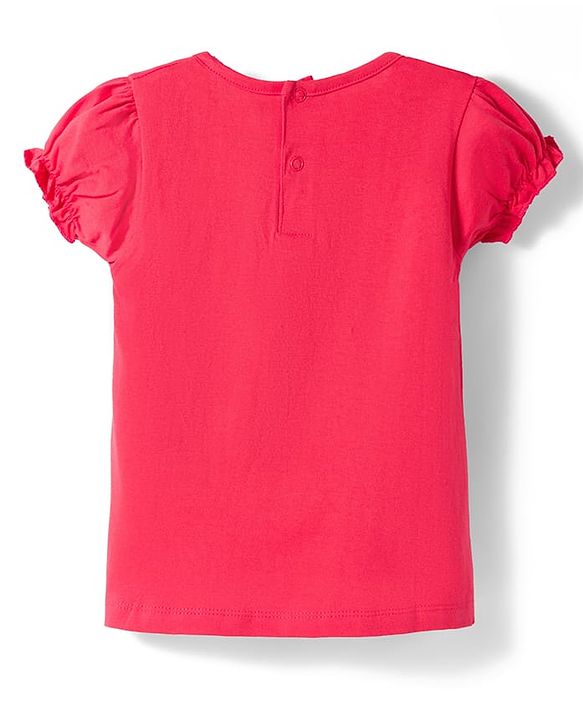 Babyhug Cotton Knit Half Sleeves T-Shirts with Heart Patch Pack of 3 - Multicolor