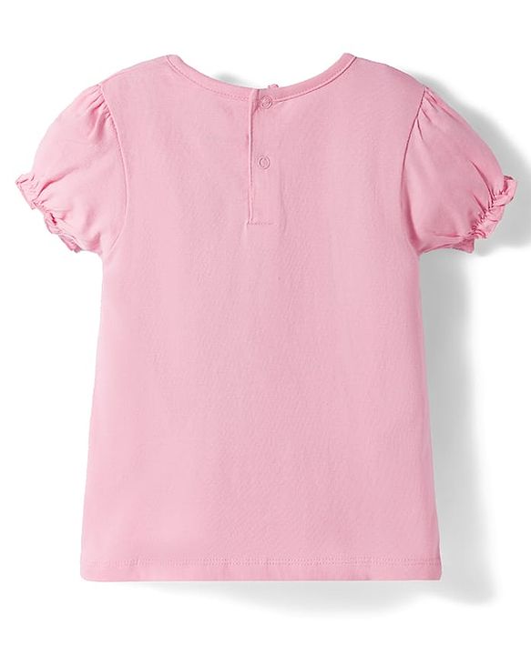 Babyhug Cotton Knit Half Sleeves T-Shirts with Heart Patch Pack of 3 - Multicolor