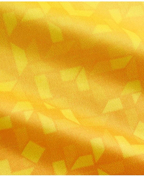 Pine Active Knit Half Sleeves T-Shirt With Number Print - Yellow