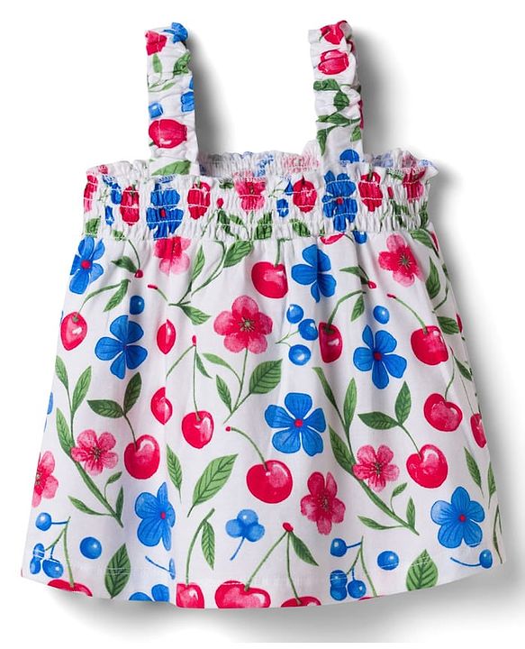 Babyhug Single Jersey Knit Sleeveless Top & Denim Shorts Set with Floral Print - Blue