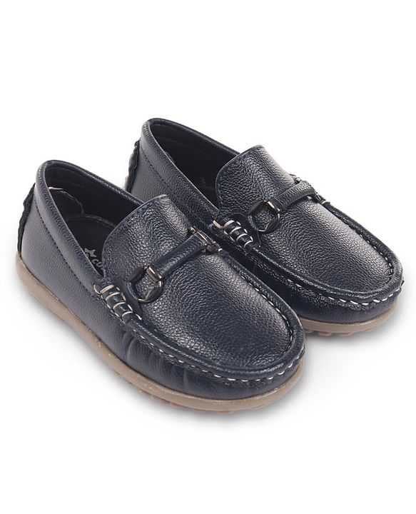 Cute Walk by Babyhug Slip On Solid Loafers - Navy Blue