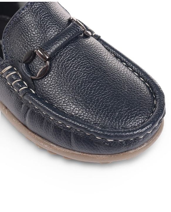 Cute Walk by Babyhug Slip On Solid Loafers - Navy Blue