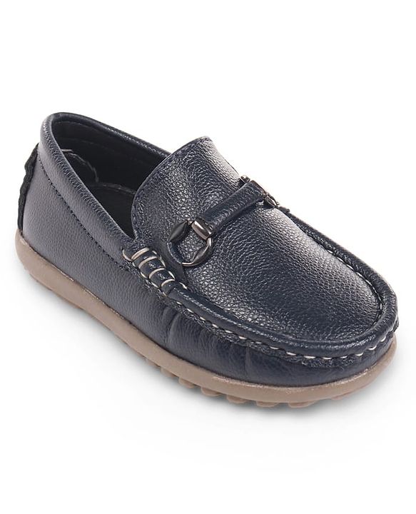 Cute Walk by Babyhug Slip On Solid Loafers - Navy Blue