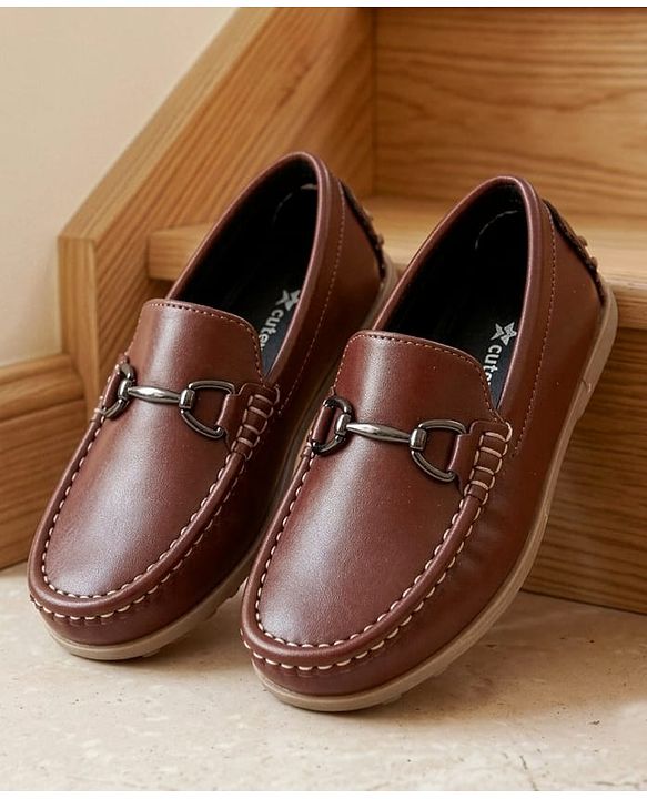 Cute Walk by Babyhug Slip On Loafers With Applique - Brown