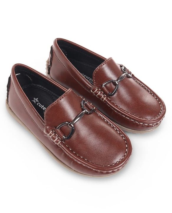 Cute Walk by Babyhug Slip On Loafers With Applique - Brown
