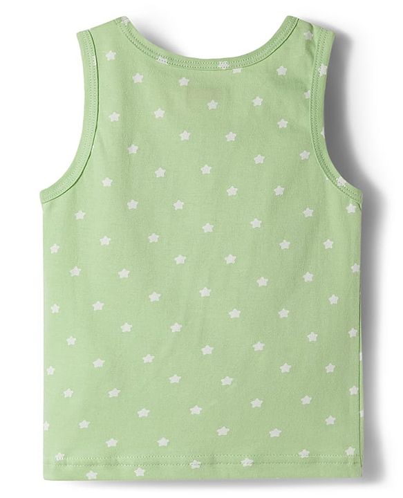 Babyhug 100% Cotton Knit Sleeveless Sando Vests with Animal Print Pack of 3 - Multicolor