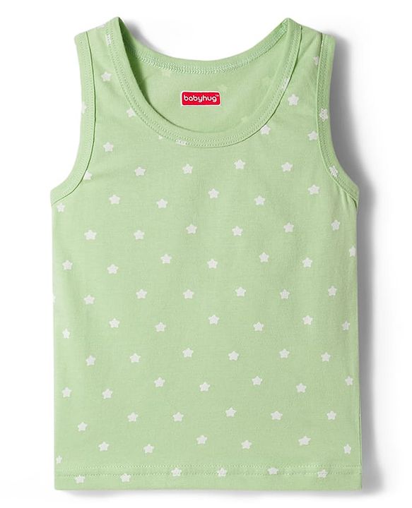 Babyhug 100% Cotton Knit Sleeveless Sando Vests with Animal Print Pack of 3 - Multicolor