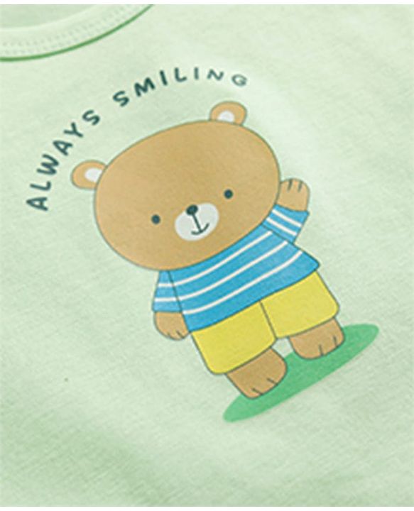 Babyhug 100% Cotton Knit Sleeveless Sando Vests with Car & Teddy Print Pack of 3 - Multicolor