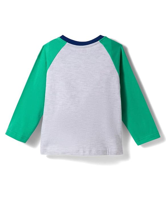 Babyhug Cotton Knit Full Raglan Sleeves Numerical Printed T-Shirt & Pyjama Night Suit - White