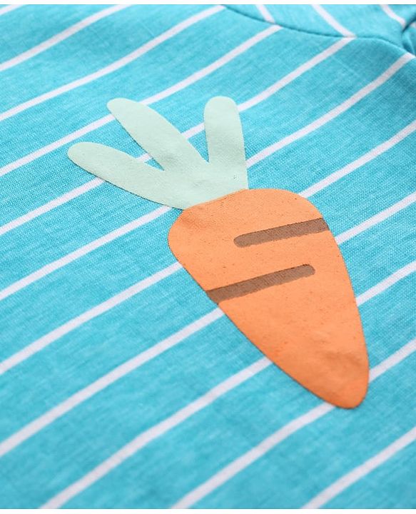 Babyhug Cotton Knit T-Shirts Half Sleeves Striped with Car Carrot & Tree Print Pack of 3 - Multicolor
