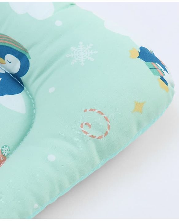 Babyhug U Shape Pillow Penguin Print - Green
