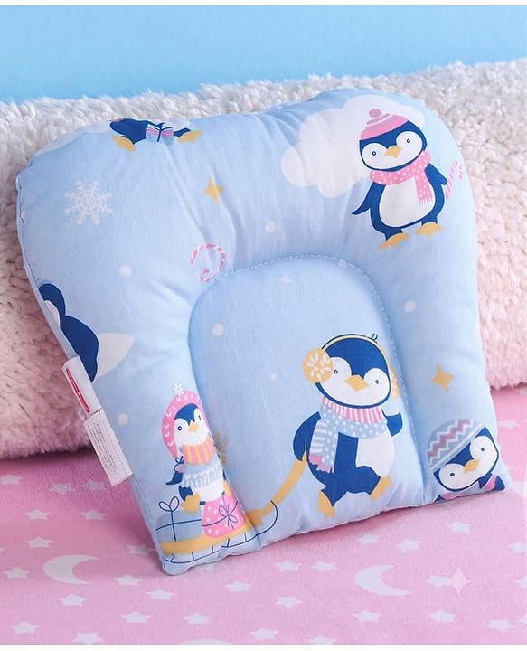 Babyhug U Shape Pillow Penguin Print - Green