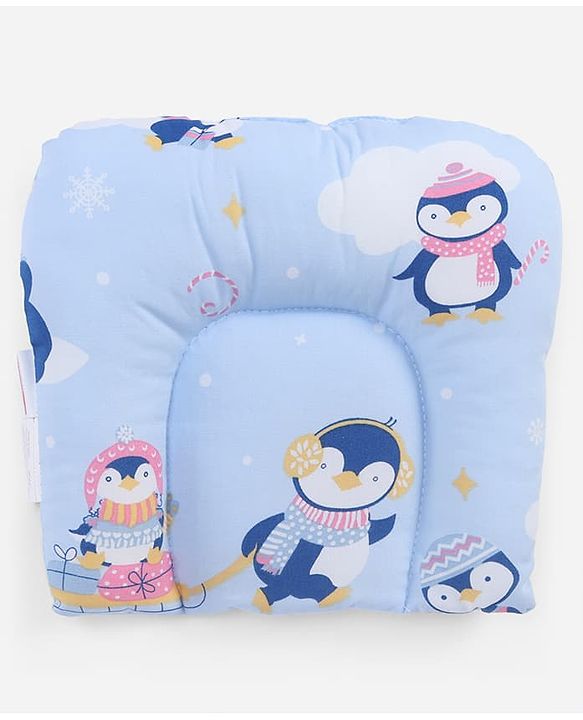 Babyhug U Shape Pillow Penguin Print - Green