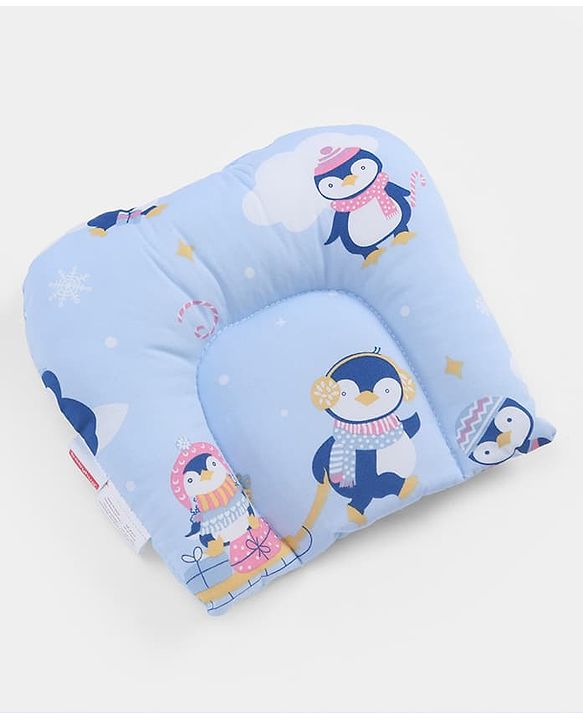 Babyhug U Shape Pillow Penguin Print - Green