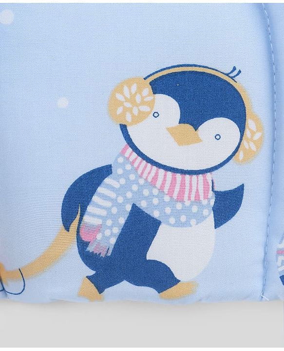 Babyhug U Shape Pillow Penguin Print - Green