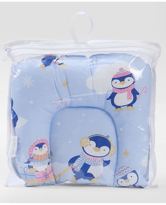 Babyhug U Shape Pillow Penguin Print - Green