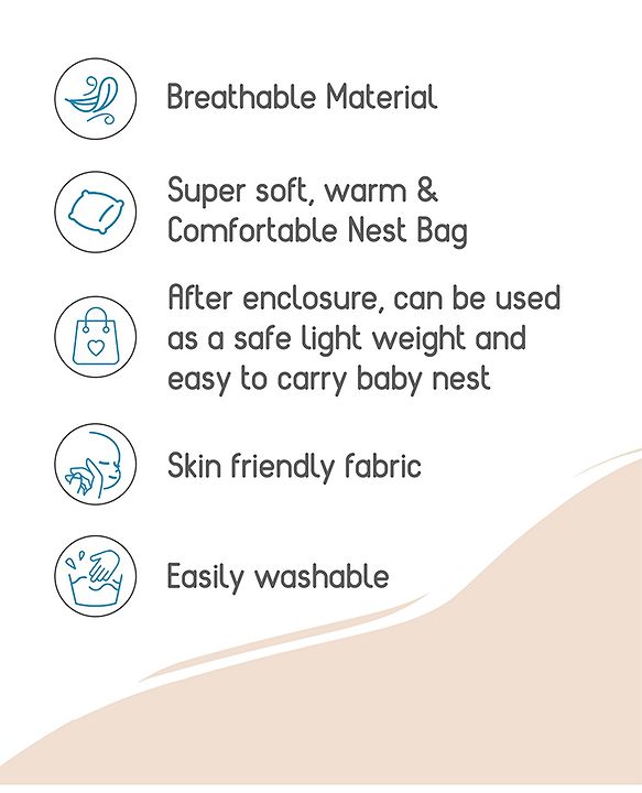 Babyhug 100% Cotton Sleeping Bag cum Carry Nest Penguin Print - Blue| Soft & Cozy| Light Weight & Easy to Carry| Travel Friendly| Easy Zipper Closure| New Born Essential| Washable| Gifting Option