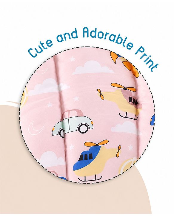 Babyhug 100% Cotton Sleeping Bag cum Carry Nest Penguin Print - Blue| Soft & Cozy| Light Weight & Easy to Carry| Travel Friendly| Easy Zipper Closure| New Born Essential| Washable| Gifting Option