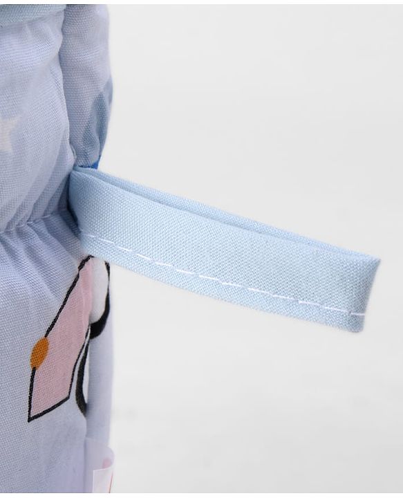 Babyhug Bottle Cover Medium Transport Print - Blue| 0-24 Months| Fits Upto 200 ml Bottle| Soft Cotton Sleeve| Elastic Neck & Carry Loop| Machine Washable| for All Standard Bottles