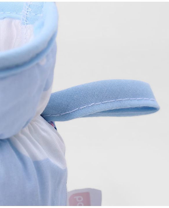 Babyhug Bottle Cover Medium Penguin Print - Blue| 0-24 Months| Fits Upto 200 ml Bottle| Soft Cotton Sleeve| Elastic Neck & Carry Loop| Machine Washable| for All Standard Bottles