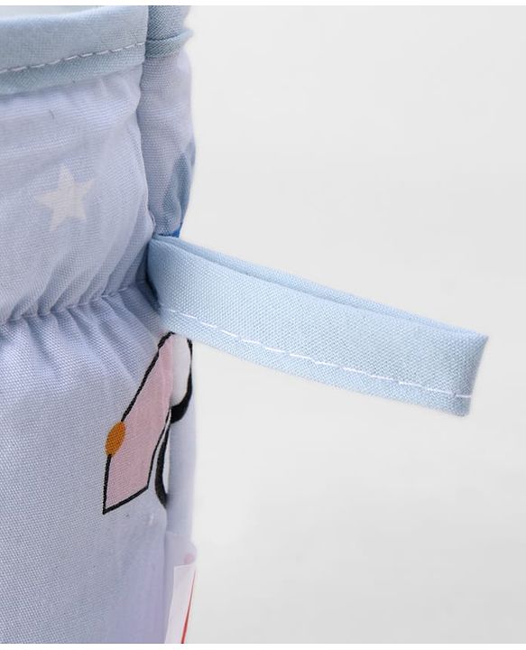 Babyhug Bottle Cover Large Penguin Print - Green| 0-24 Months| Fits Upto 280 ml Bottle| Soft Cotton Sleeve| Elastic Neck & Carry Loop| Machine Washable| for All Standard Bottles