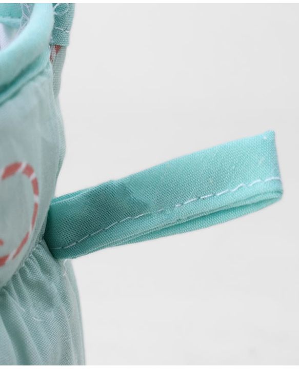 Babyhug Bottle Cover Medium Penguin Print - Green| 0-24 Months| Fits Upto 200 ml Bottle| Soft Cotton Sleeve| Elastic Neck & Carry Loop| Machine Washable| for All Standard Bottles