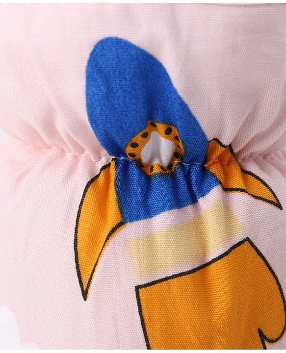 Babyhug Bottle Cover Large Transport Print - Peach| 0-24 Months| Fits Upto 280 ml Bottle| Soft Cotton Sleeve| Elastic Neck & Carry Loop| Machine Washable| for All Standard Bottles