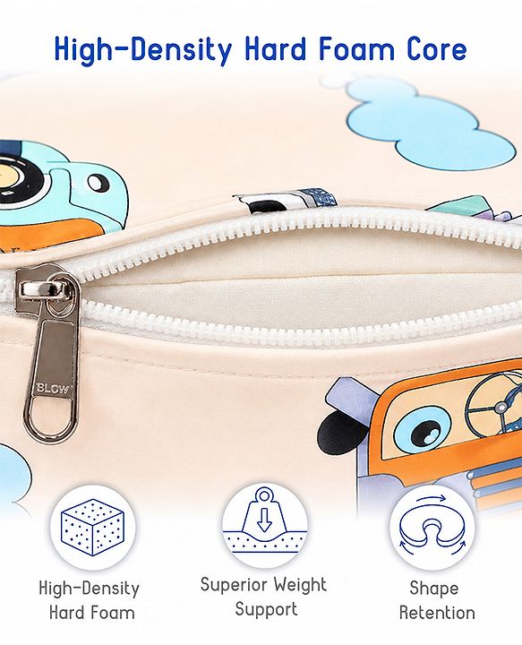Babyhug Cotton Feeding Pillow With Belt Penguin Print - Green | Fits upto waist size 36 inches