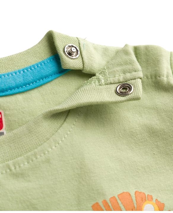 Babyhug  Cotton  Knit Half Sleeves T-Shirt with Dino Print - Multicolor