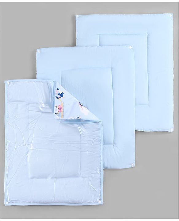Babyhug Diaper Changing Mat Set of 3 with Removable Waterproof Dry Sheet Penguin Print -Green| Soft & Breathable| Absorbent Top Layer| Leakproof| Reusable| Quick Dry| Travel Friendly| Machine Washable
