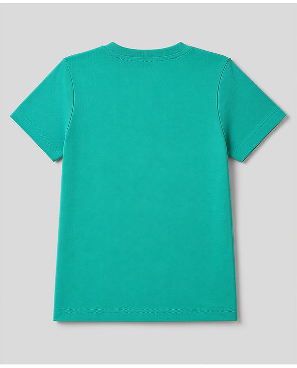 Babyhug Cotton Knit Half Sleeves T-Shirts with Animal & Striped Print Pack of 3 - Blue Turquoise & White