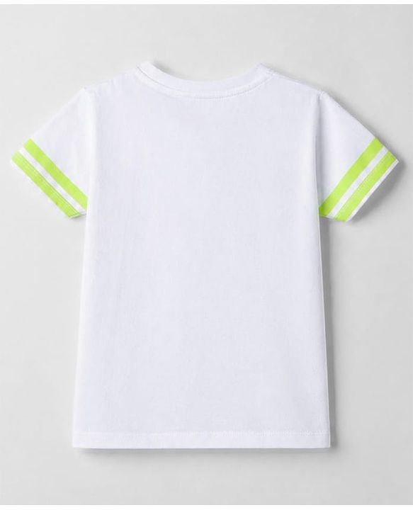 Babyhug Cotton Knit Half Sleeves Tiger Printed T-Shirt - Multicolor