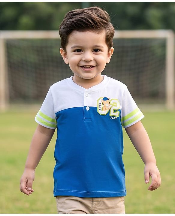 Babyhug Cotton Knit Half Sleeves Tiger Printed T-Shirt - Multicolor