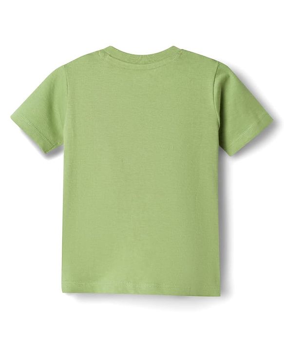 Babyhug Cotton Knit Half Sleeves T-Shirt with Animal Print - Multicolor
