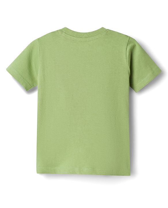 Babyhug Cotton Knit Half Sleeves T-Shirt with Animal Print - Multicolor