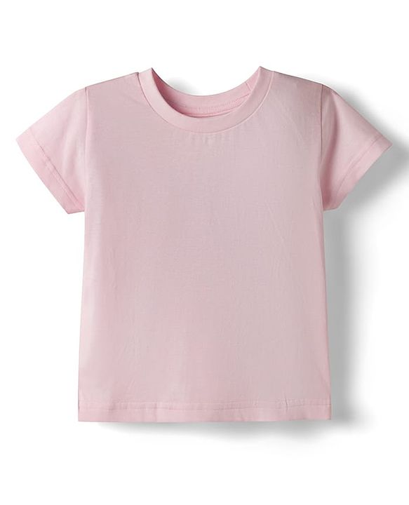 Babyhug Denim Half Sleeves Top & Pant Set With Inner Tee & Floral Embroidery - Navy Blue & Pink