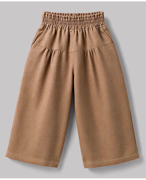 Babyhug Cotton Woven Half Sleeves Top & Pant Set With Jacket - Brown & White
