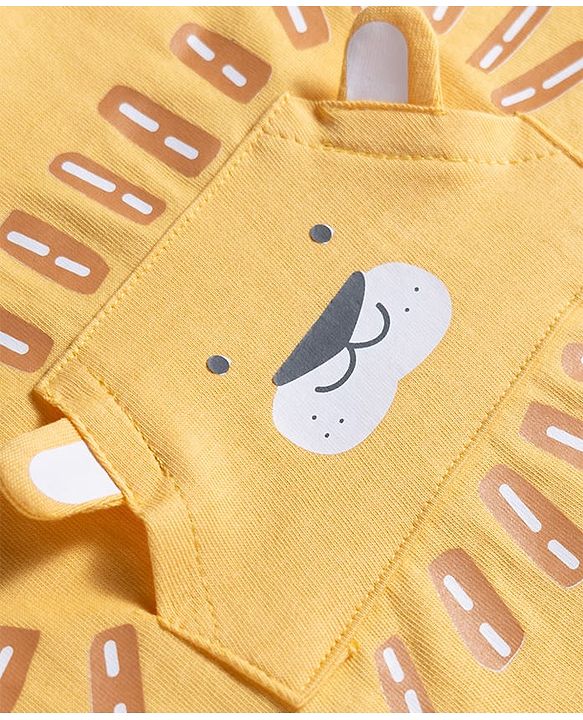 Babyhug Cotton Knit T-Shirt Sleeveless with Graphic Print Multi Color 12-18 Months
