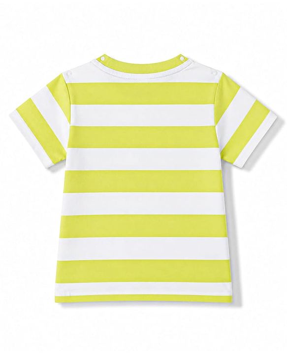 Babyhug 100% Cotton Knit Half Sleeves Striped T-Shirt -Multicolor